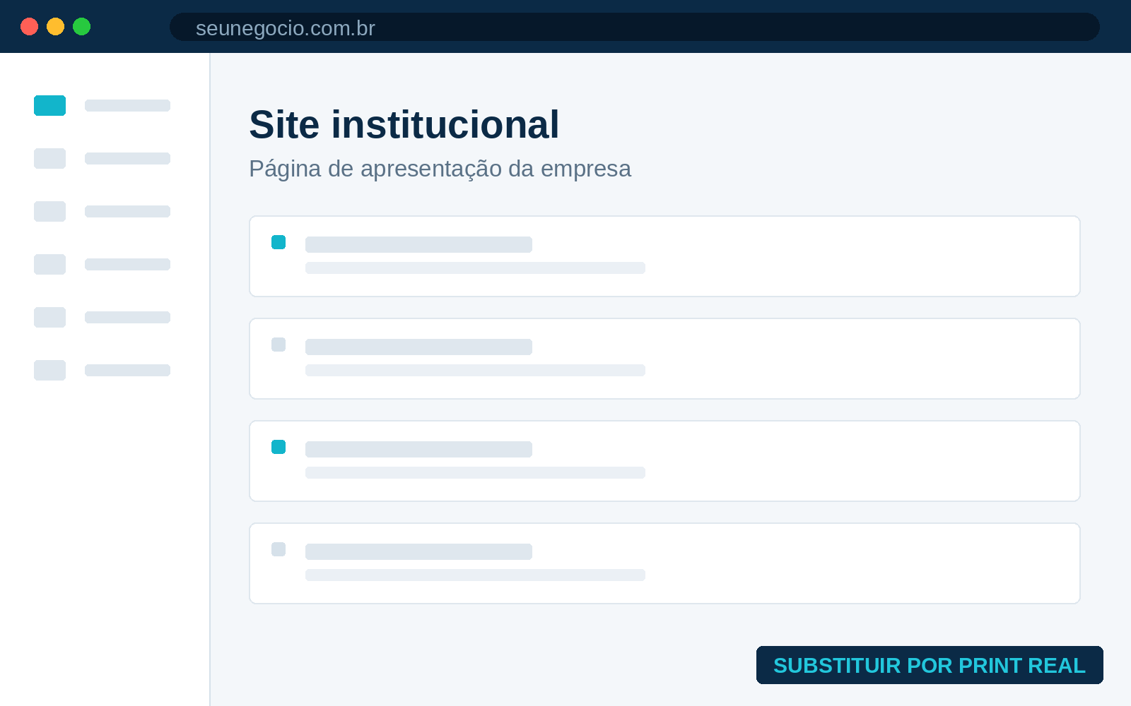 Exemplo de site institucional